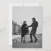 Minimalistisch Elegant Olive Cream Photo Wedding Kaart (Achterkant)