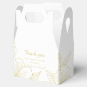 Minimalistisch Elegant Omtrek Bloemen Bruiloft Bedankdoosjes (Geopend)