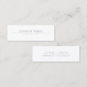 Minimalistisch elegant ontwerp Moderne rendy Plain Mini Visitekaartje (Voorkant / Achterkant)