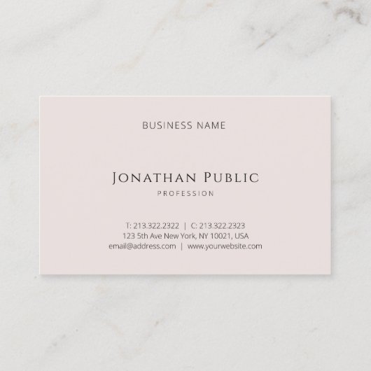 Minimalistisch elegant ontwerp Moderne Sjabloon Lu Visitekaartje (Achterkant)