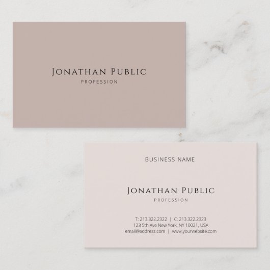 Minimalistisch elegant ontwerp Moderne Sjabloon Lu Visitekaartje (Voorkant / Achterkant)