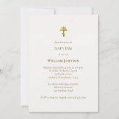 Minimalistisch Elegant Orthodox Christelijk Doopse Kaart (Voorkant)