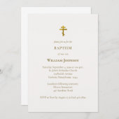 Minimalistisch Elegant Orthodox Christelijk Doopse Kaart (Voorkant / Achterkant)