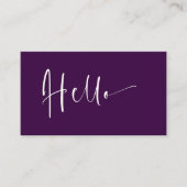 Minimalistisch Elegant Paarsste Hallo Ivoor Chic S Visitekaartje (Voorkant)
