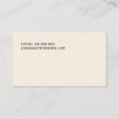 Minimalistisch elegant palmblad visitekaartje (Achterkant)