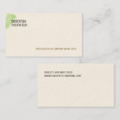 Minimalistisch elegant palmblad visitekaartje (Voorkant / Achterkant)