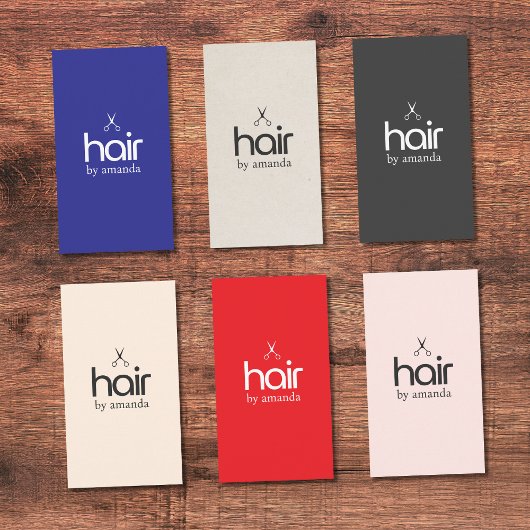 Minimalistisch Elegant Pastel Beige Bold Schaar Ha Visitekaartje