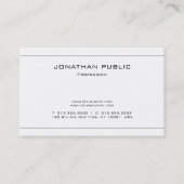 Minimalistisch Elegant Plain Modern Design Trendy Visitekaartje (Voorkant)