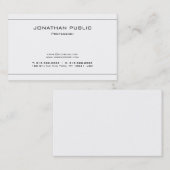 Minimalistisch Elegant Plain Modern Design Trendy Visitekaartje (Voorkant / Achterkant)