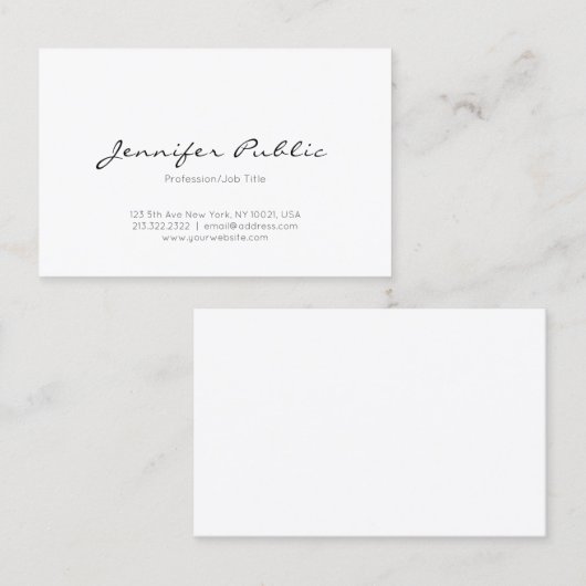 Minimalistisch Elegant Professional Modern Clean P Visitekaartje (Voorkant / Achterkant)