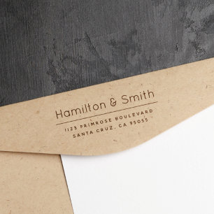 Minimalistisch elegant Professional Return-adres Zelfinktende Stempel