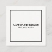 Minimalistisch Elegant Professional Square Vierkante Visitekaartje (Voorkant)