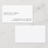 Minimalistisch elegant Professional, wit, modern Visitekaartje (Voorkant / Achterkant)