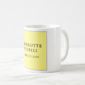 Minimalistisch Elegant Professional Yellow White Koffiemok (Voorkant rechts)