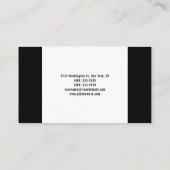 Minimalistisch Elegant Professioneel Eenvoudig Zwa Visitekaartje (Achterkant)