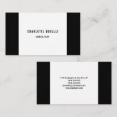 Minimalistisch Elegant Professioneel Eenvoudig Zwa Visitekaartje (Voorkant / Achterkant)