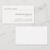 Minimalistisch elegant professioneel modern slim visitekaartje (Voorkant / Achterkant)