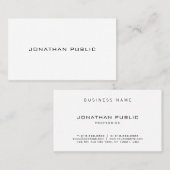 Minimalistisch elegant professioneel modern visitekaartje (Voorkant / Achterkant)