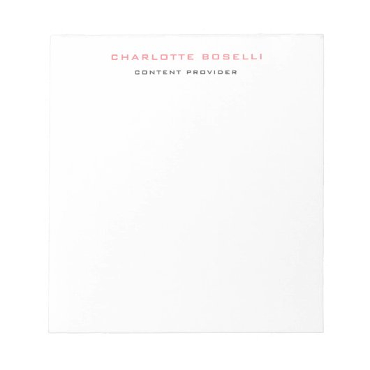 Minimalistisch Elegant Professioneel Notitieblok (Voorkant)