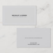 Minimalistisch Elegant Professioneel zwart wit Visitekaartje (Voorkant / Achterkant)