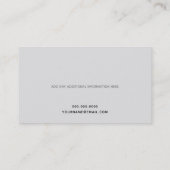 Minimalistisch Elegant Professioneel zwart wit Visitekaartje (Achterkant)