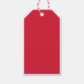 Minimalistisch Elegant Red White kerst Cadeaulabel (Achterkant)
