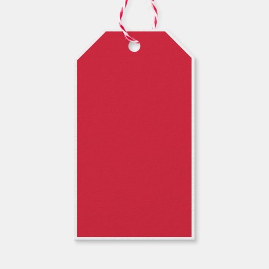 Minimalistisch Elegant Red White kerst Cadeaulabel (Achterkant)