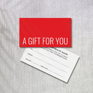 Minimalistisch Elegant Rood Wit Vet Visitekaartje