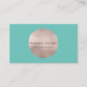 Minimalistisch Elegant Roos Gold Circle Visitekaar Visitekaartje (Voorkant)