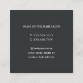 Minimalistisch Elegant Roos Gouden Schaar Haar Sty Vierkante Visitekaartje (Achterkant)