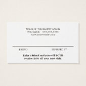 Minimalistisch Elegant Roos Red Salon Visitekaartje (Achterkant)