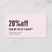 Minimalistisch Elegant Roos White Beauty Coupon (Voorkant)