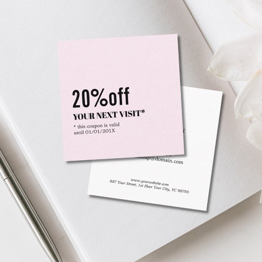 Minimalistisch Elegant Roos White Beauty Coupon