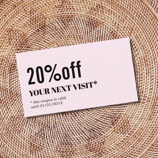 Minimalistisch Elegant Roos White Beauty Coupon