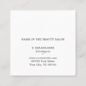 Minimalistisch Elegant Roos White Beauty Salon Aanbevelingskaartje (Achterkant)