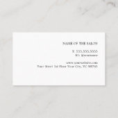 Minimalistisch Elegant Roos White Hair Salon Klantenkaartje (Achterkant)
