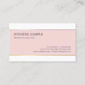 Minimalistisch elegant roze Gold-wit Professional Visitekaartje (Voorkant)