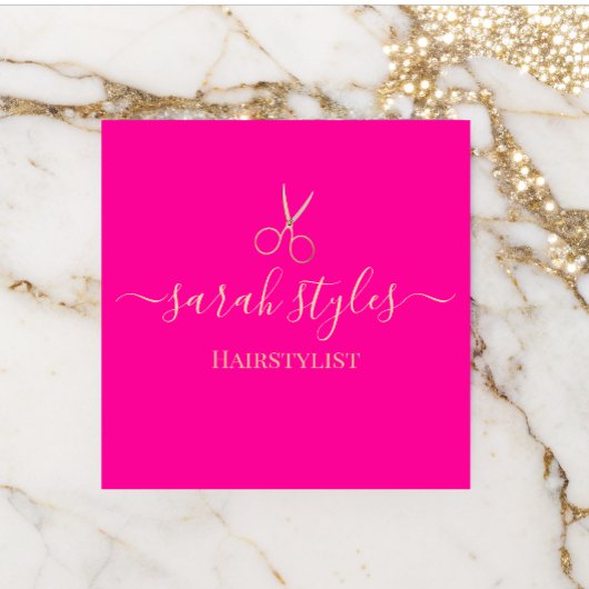 Minimalistisch Elegant Roze Goud Haarstylist Contactkaartje
