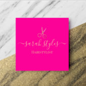 Minimalistisch Elegant Roze Goud Haarstylist Contactkaartje