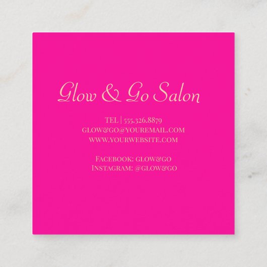 Minimalistisch Elegant Roze Goud Haarstylist Contactkaartje (Achterkant)