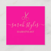 Minimalistisch Elegant Roze Goud Haarstylist Contactkaartje (Voorkant)