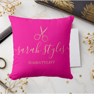 Minimalistisch Elegant Roze Goud Haarstylist Kussen