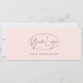 Minimalistisch Elegant Roze Modern Gift Certificaa (Achterkant)
