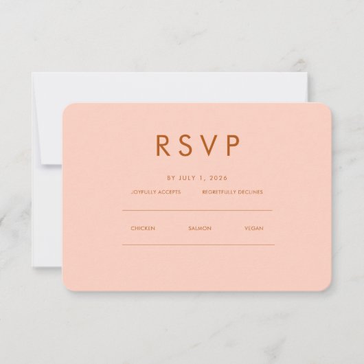 minimalistisch elegant | RSVP- en QR-website RSVP Kaartje (Voorkant)
