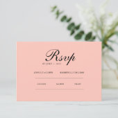 minimalistisch elegant | RSVP- en QR-website RSVP Kaartje (Staand voorkant)