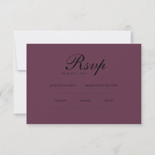 minimalistisch elegant | RSVP- en QR-website RSVP Kaartje (Voorkant)