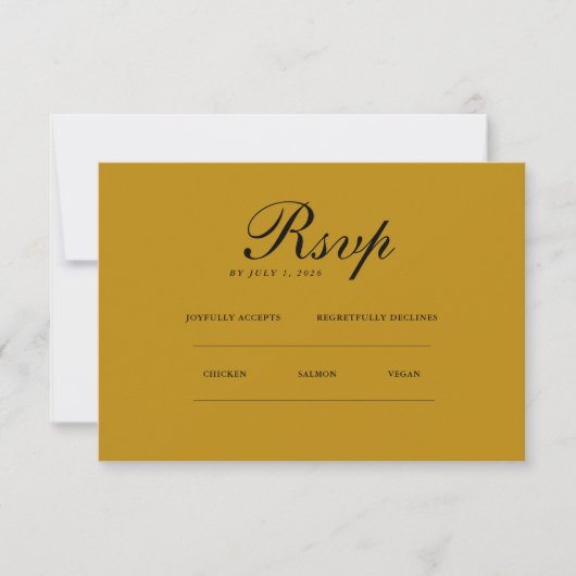 minimalistisch elegant | RSVP- en QR-website RSVP Kaartje (Voorkant)