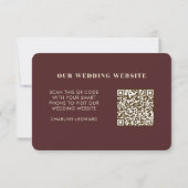 minimalistisch elegant | RSVP- en QR-website RSVP Kaartje (Achterkant)