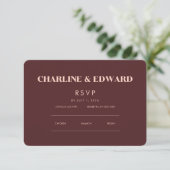 minimalistisch elegant | RSVP- en QR-website RSVP Kaartje (Staand voorkant)