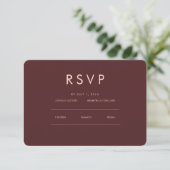 minimalistisch elegant | RSVP- en QR-website RSVP Kaartje (Staand voorkant)